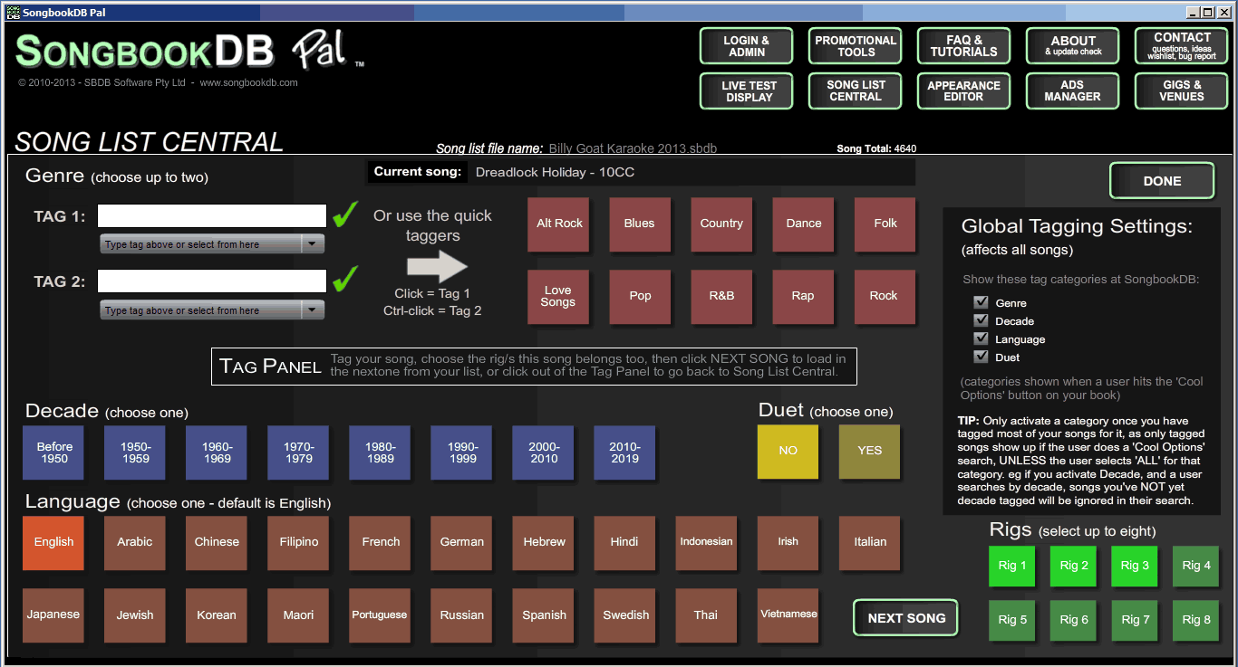 tag panel